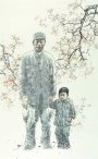 国画《聂帅与日本小姑娘》